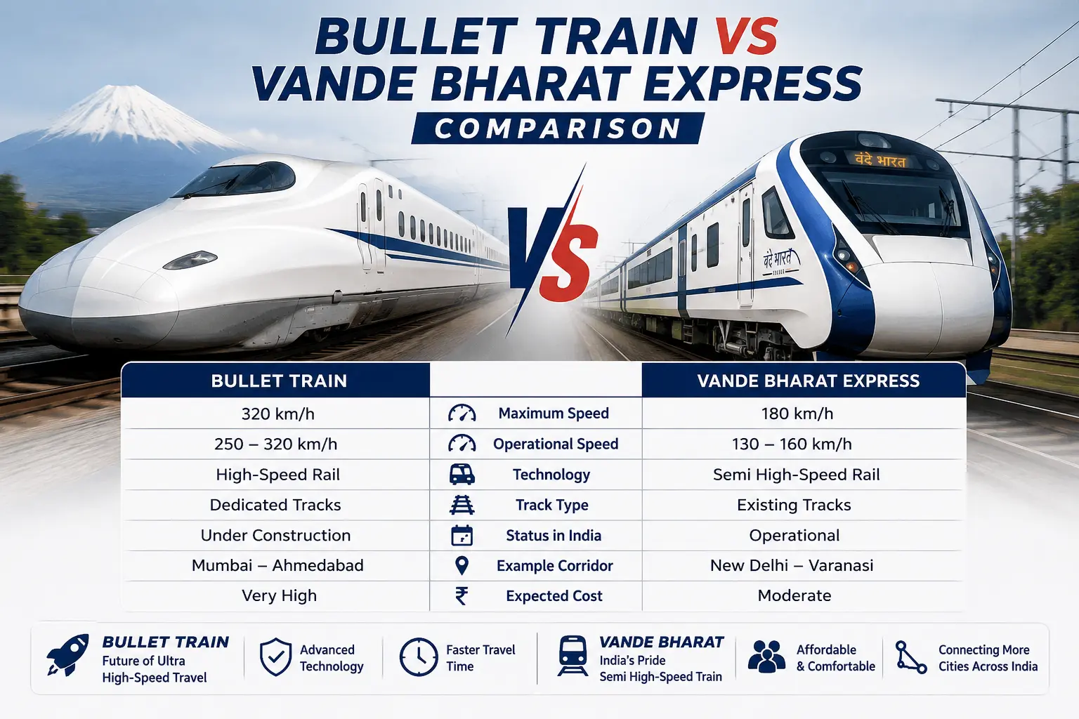 Bullet Train vs Vande Bharat Express